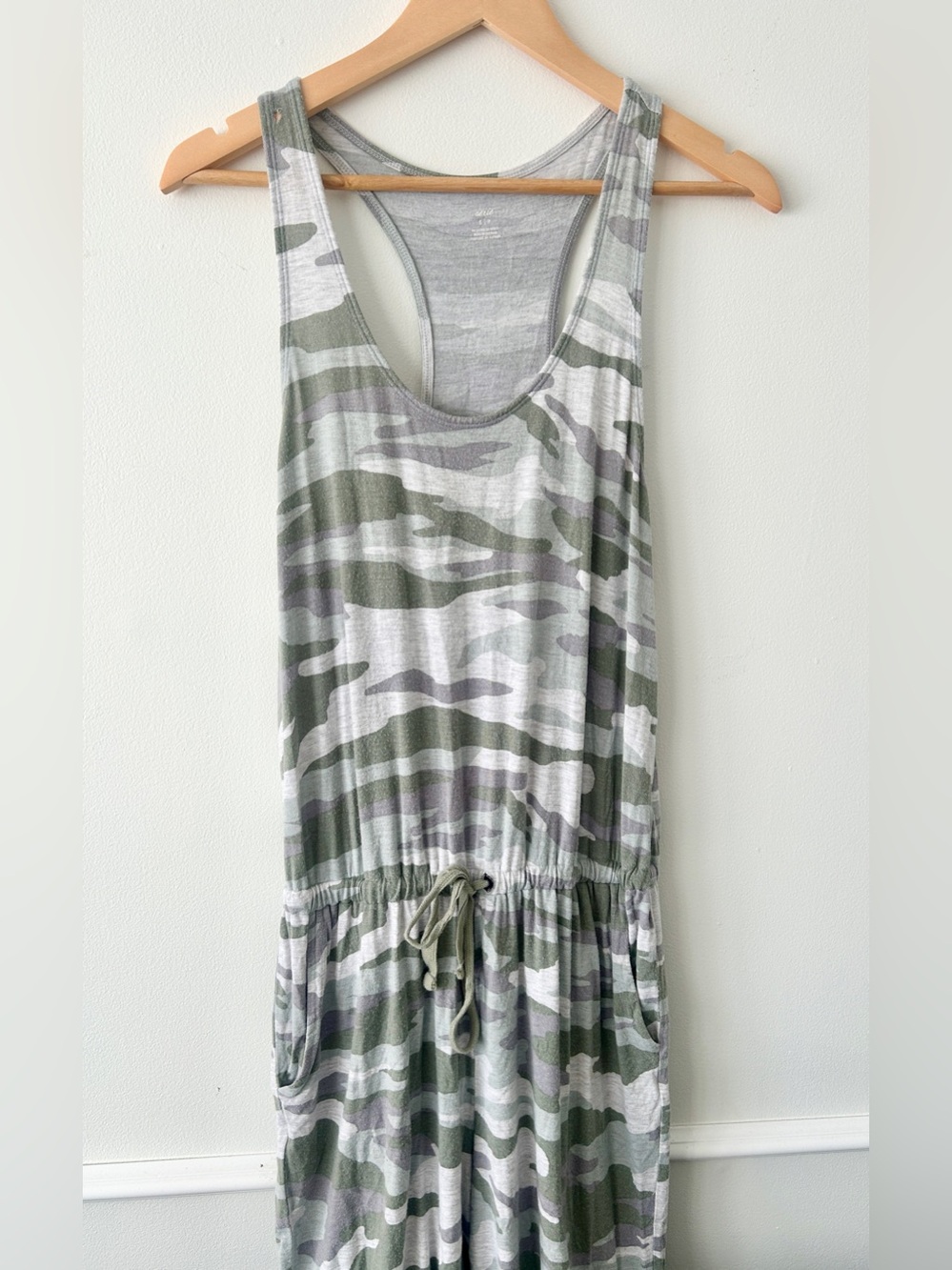 Aerie Camo Print Jumpsuit • Comfy Cotton Jersey • Size Small